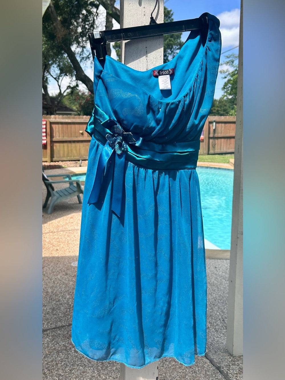 Trixxi Bright Teal Party Dress